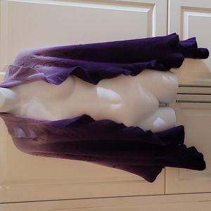 Purple Mauve Ombre Ruffled Scarf